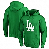 Men's Los Angeles Dodgers Fanatics Branded Kelly Green St. Patrick's Day White Logo Pullover Hoodie,baseball caps,new era cap wholesale,wholesale hats